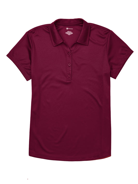 Junior Girls' Moisture Wicking Polo - CR864X - Burgundy