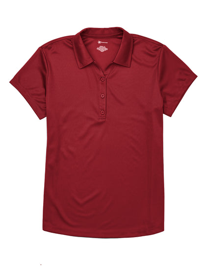 Junior Girls' Moisture Wicking Polo - CR864X - Red