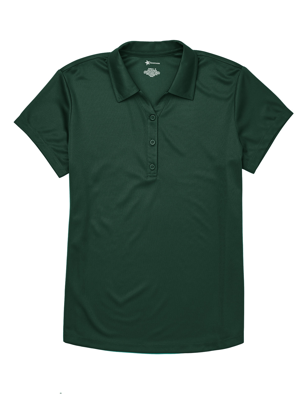 Junior Girls' Moisture Wicking Polo - CR864X - Hunter Green