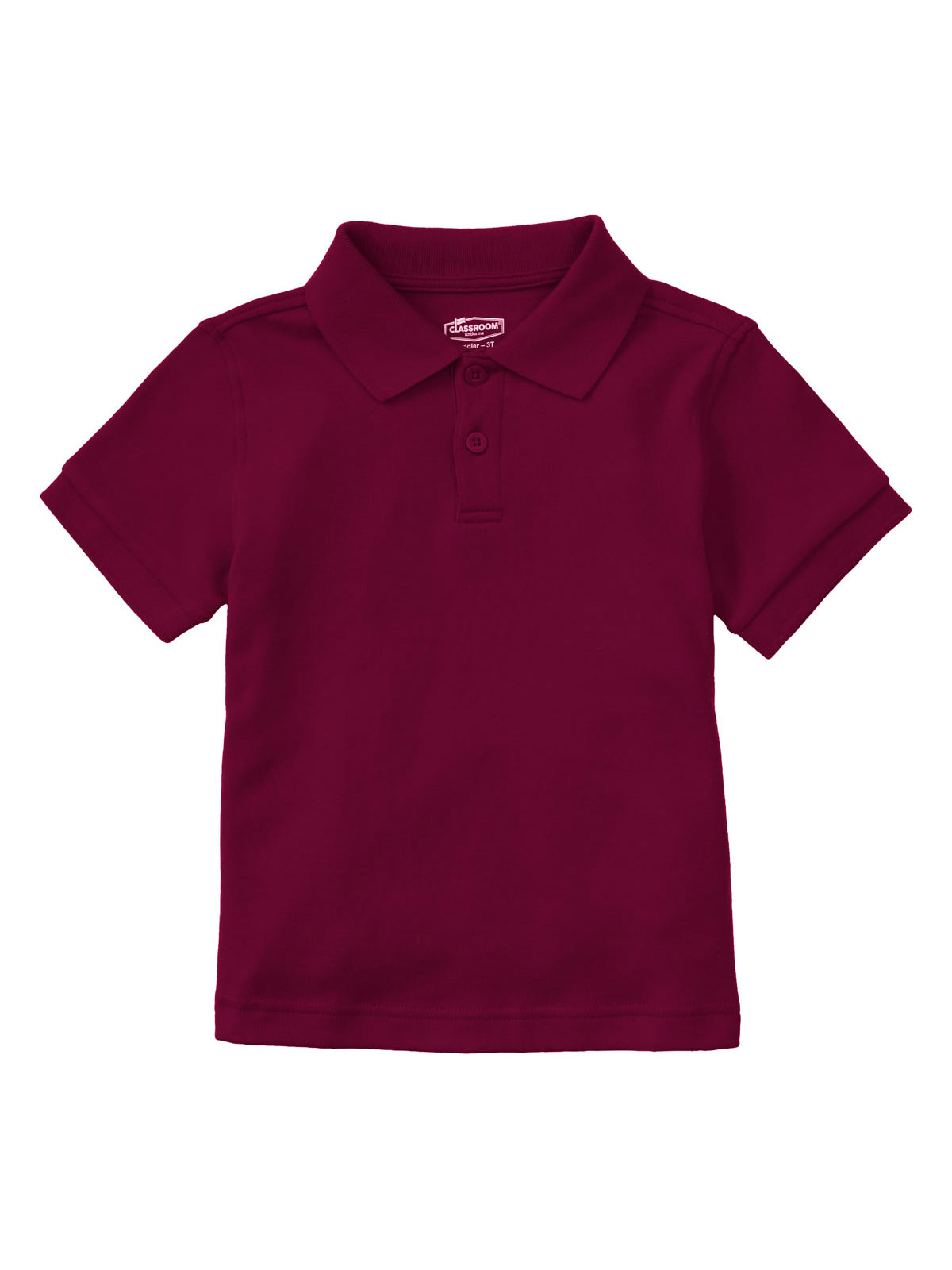 Preschool Short Sleeve Interlock Polo - CR891D - Burgundy