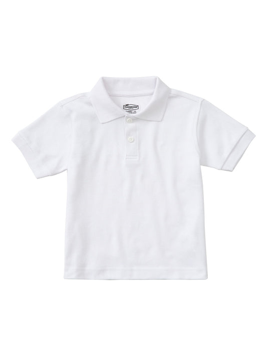 Preschool Short Sleeve Interlock Polo - CR891D - White