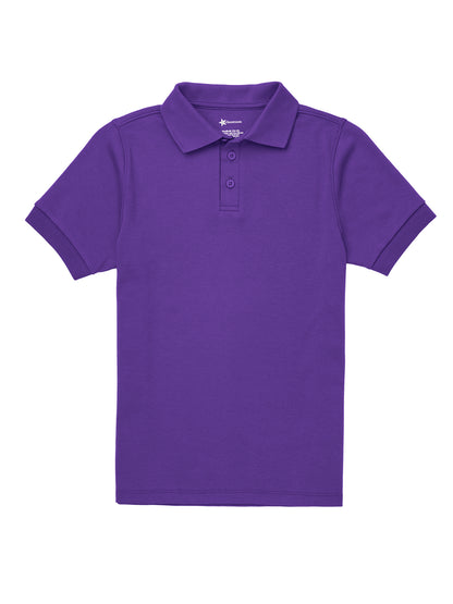 Youth Short Sleeve Interlock Polo - CR891Y - Dark Purple