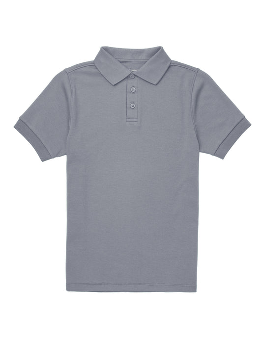 Youth Short Sleeve Interlock Polo - CR891Y - Heather Gray