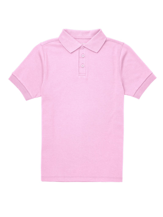 Youth Short Sleeve Interlock Polo - CR891Y - Pink