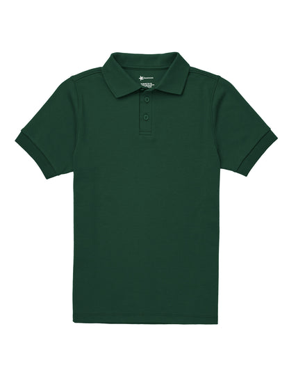 Youth Short Sleeve Interlock Polo - CR891Y - Hunter Green