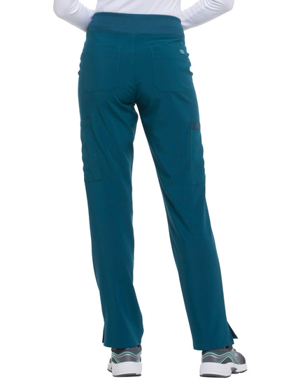 Women's Natural Rise Tapered Leg Pull-On Pant - DK005 - Caribbean Blue