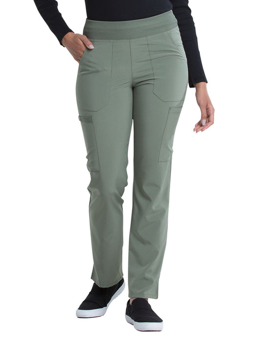 Women's Natural Rise Tapered Leg Pull-On Pant - DK005 - Olive