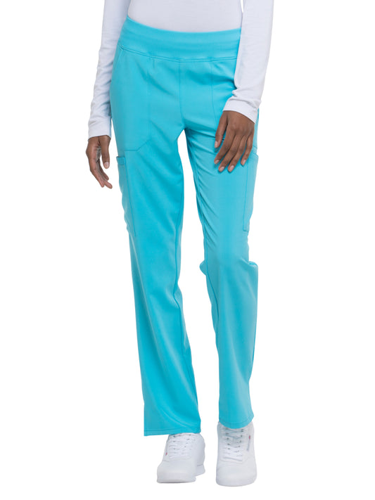 Women's Natural Rise Tapered Leg Pull-On Pant - DK005 - Turquoise