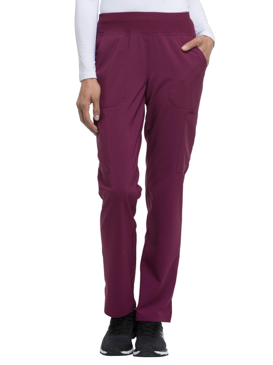 Women's Natural Rise Tapered Leg Pull-On Pant - DK005 - Wine