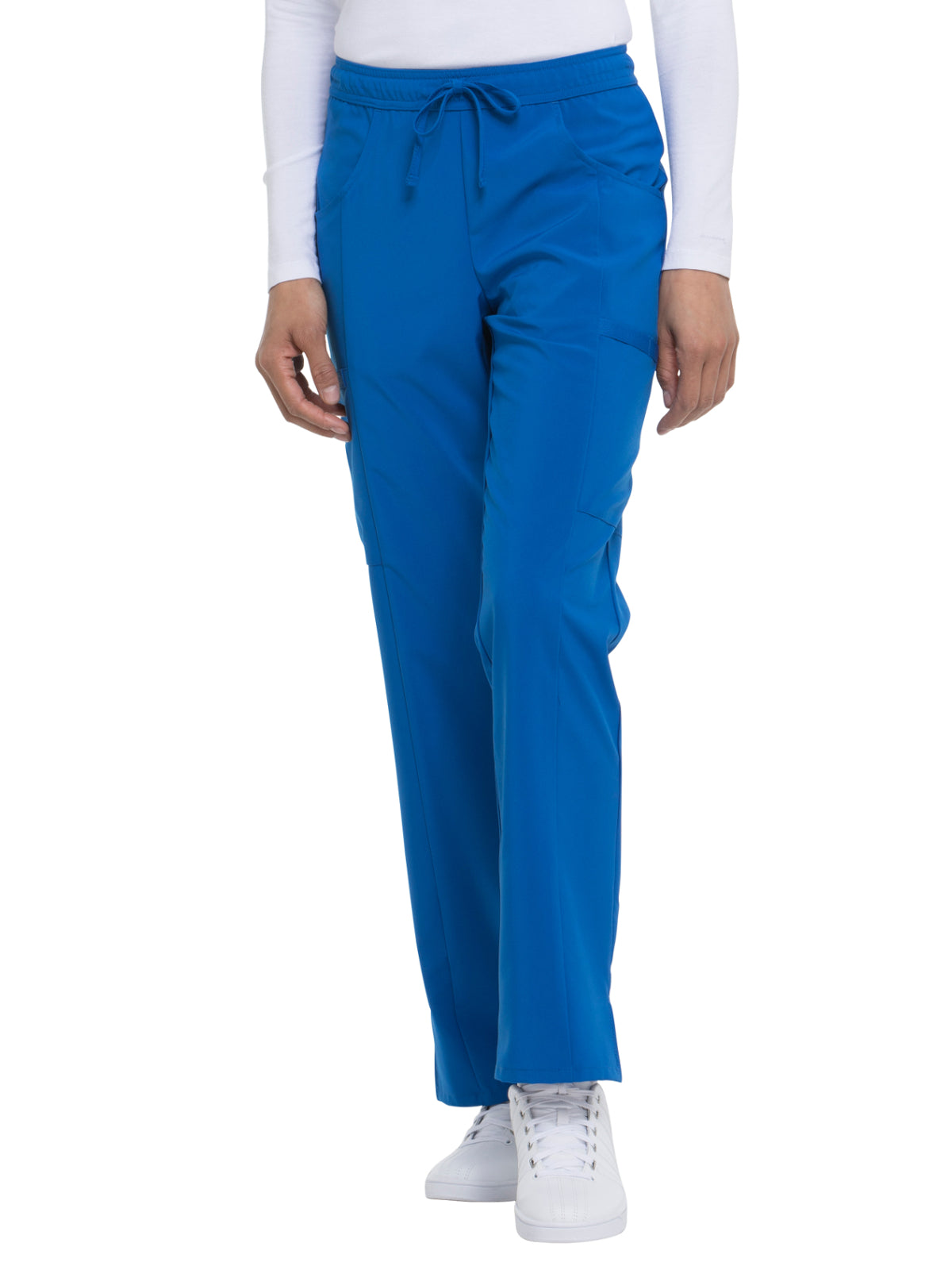 Women's Mid Rise Straight Leg Drawstring Pant - DK010 - Royal