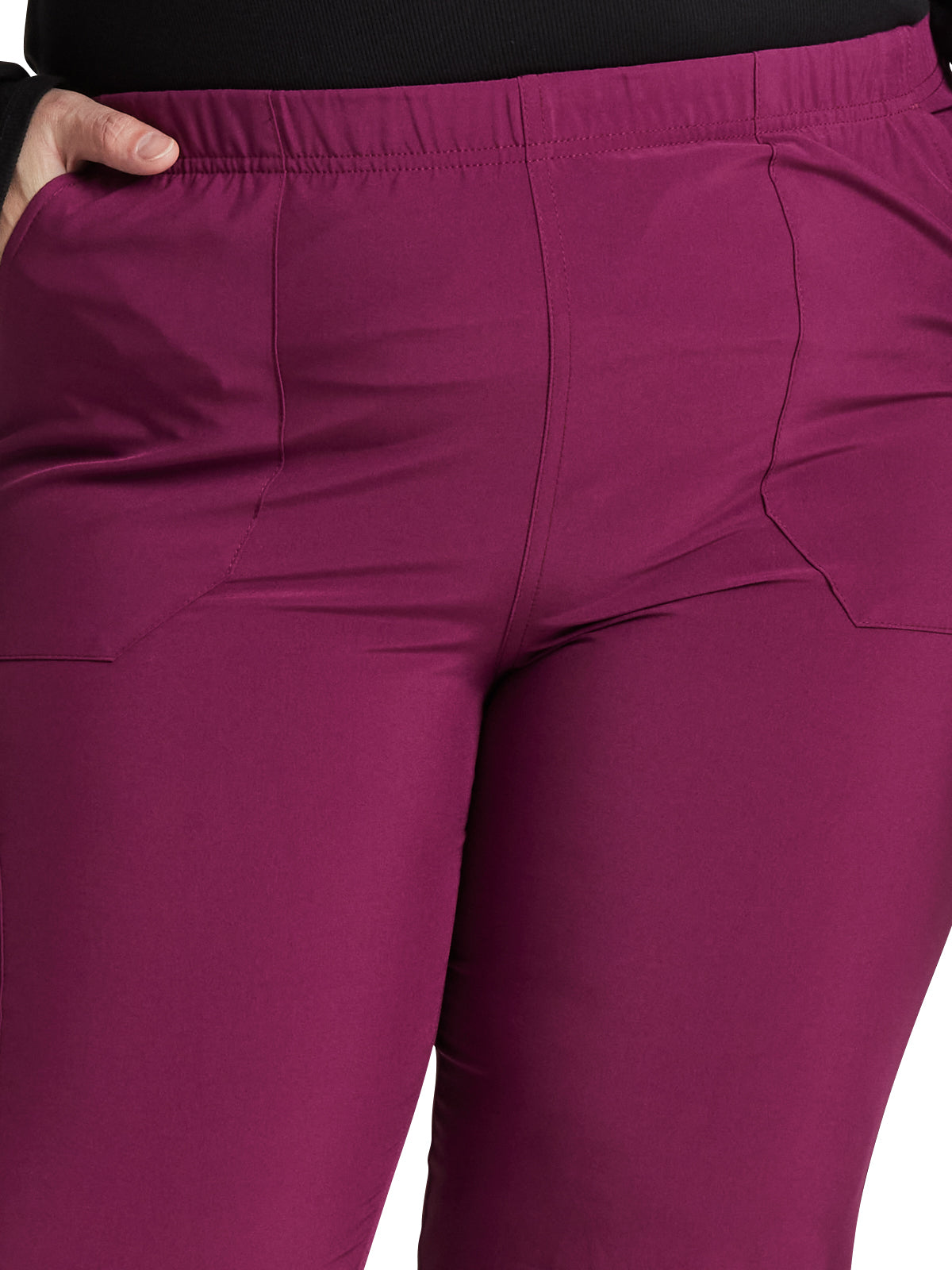 Unisex Natural Rise Tapered Leg Pant - DK019 - Wine