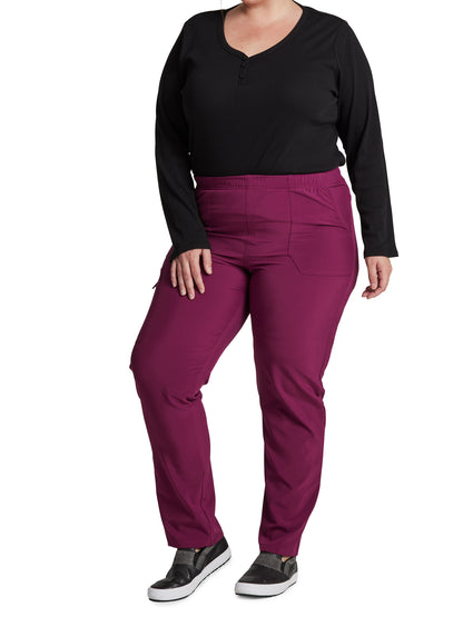 Unisex Natural Rise Tapered Leg Pant - DK019 - Wine