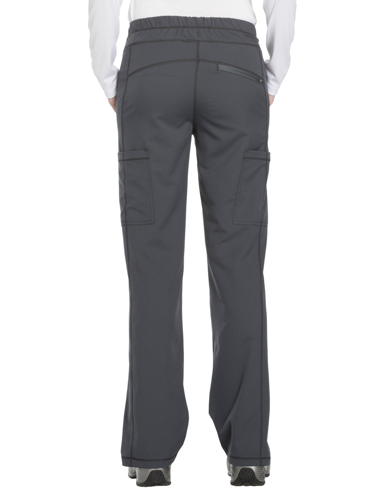 Women's Mid Rise Straight Leg Drawstring Pant - DK130 - Pewter