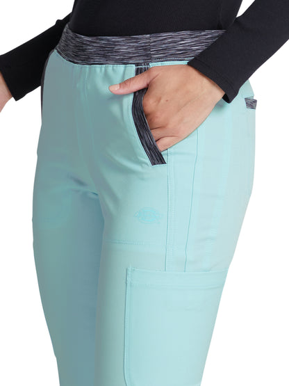 Women's Natural Rise Tapered Leg Mélange Jogger - DK186 - Pure Water