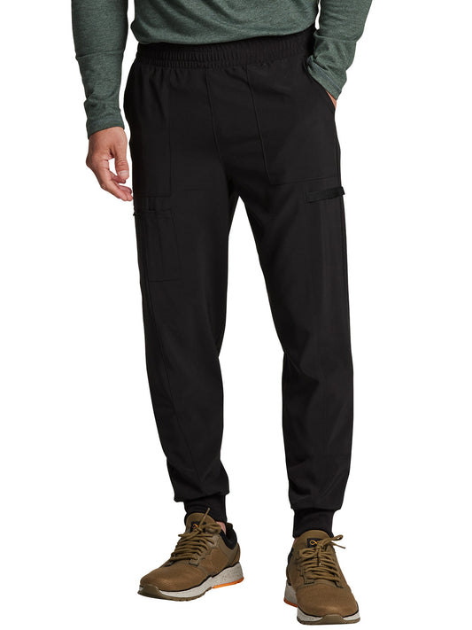 Men's 5-Pocket Mid Rise Jogger Pant - DK223 - Black