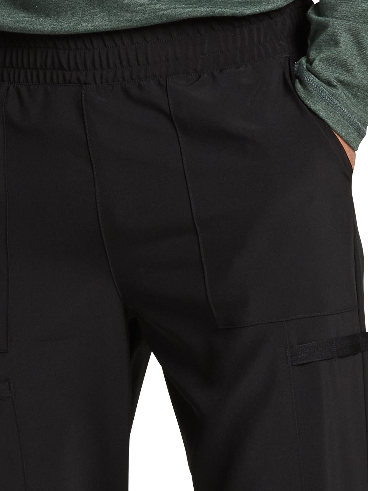 Men's 5-Pocket Mid Rise Jogger Pant - DK223 - Black