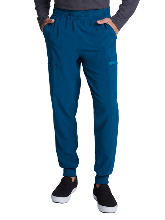 Men's 5-Pocket Mid Rise Jogger Pant - DK223 - Caribbean Blue
