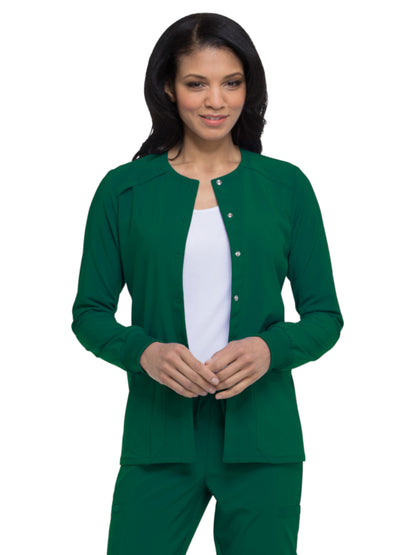 Women's 2-Pocket Snap Front Jacket - DK305 - Hunter Green