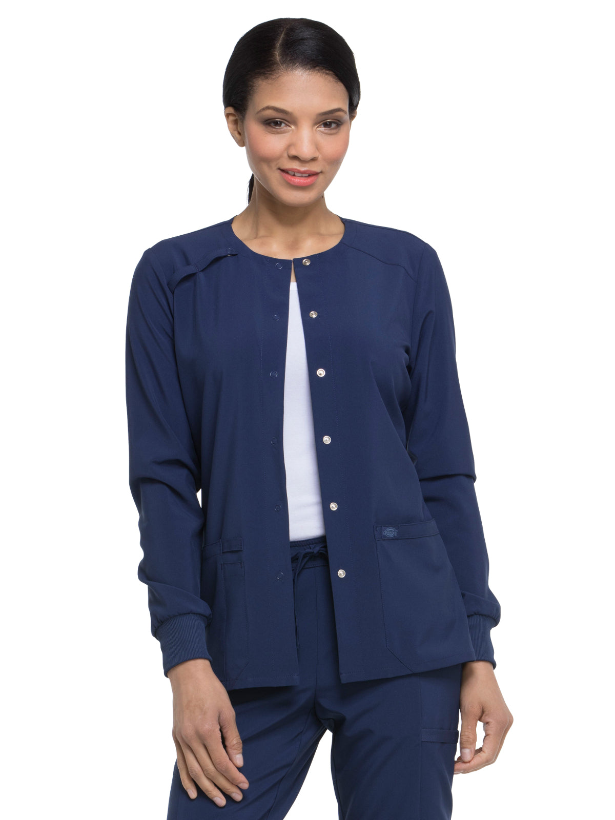 Women's 2-Pocket Snap Front Jacket - DK305 - Navy