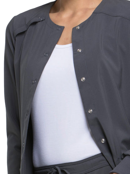 Women's 2-Pocket Snap Front Jacket - DK305 - Pewter