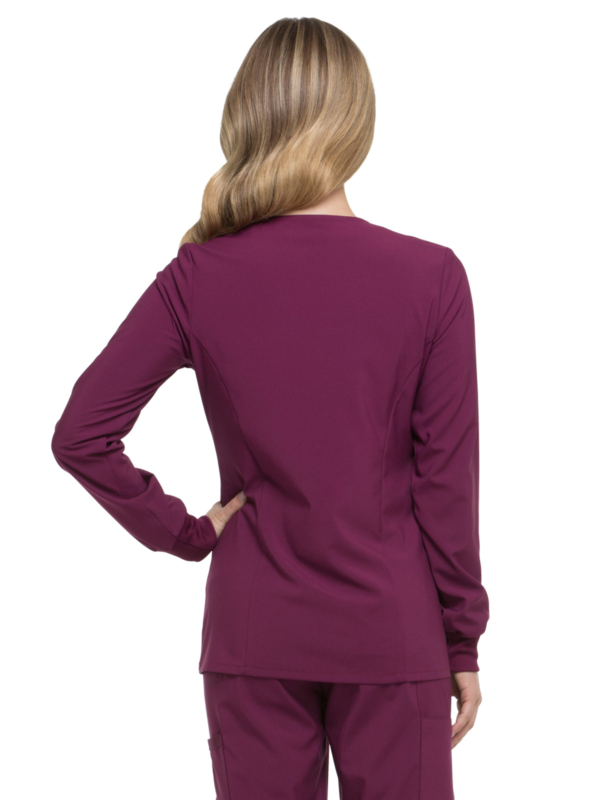 Women's 2-Pocket Snap Front Jacket - DK305 - Wine