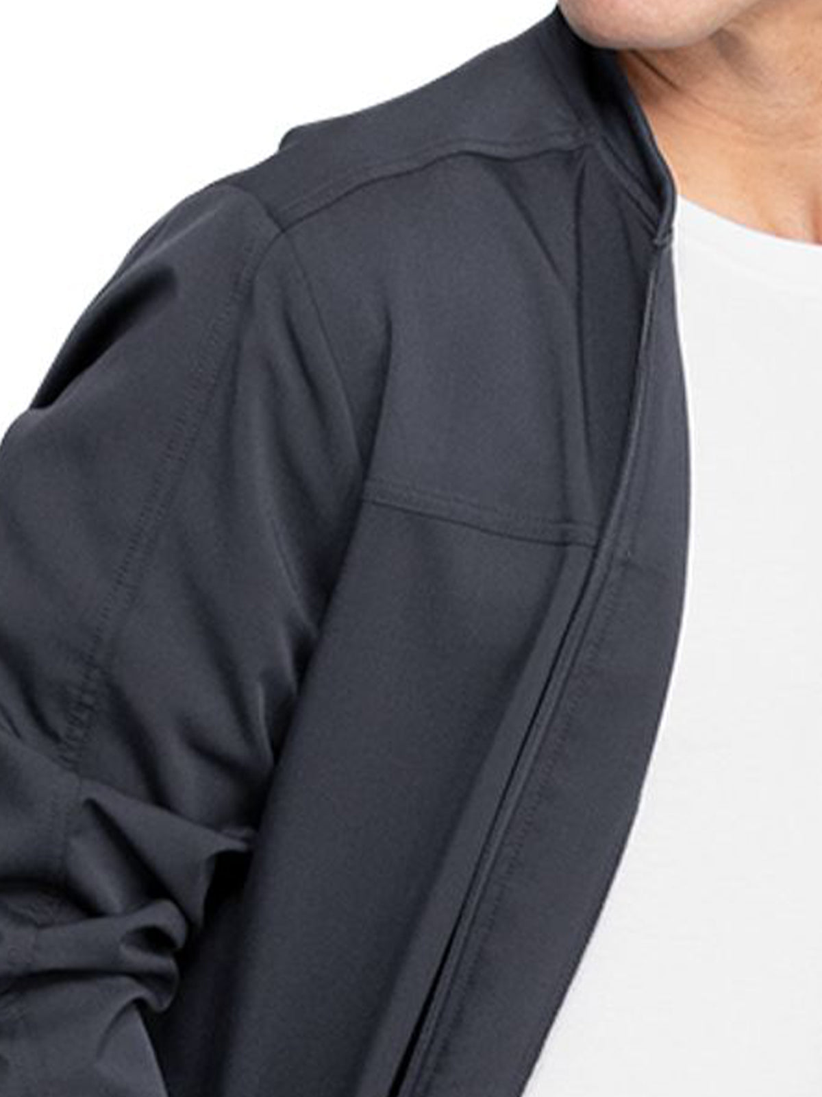Men's 5-Pocket Zip Front Scrub Jacket - DK370 - Pewter