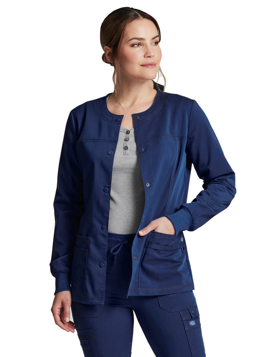 Women's 3-Pocket Snap Front Jacket - DK380 - Navy