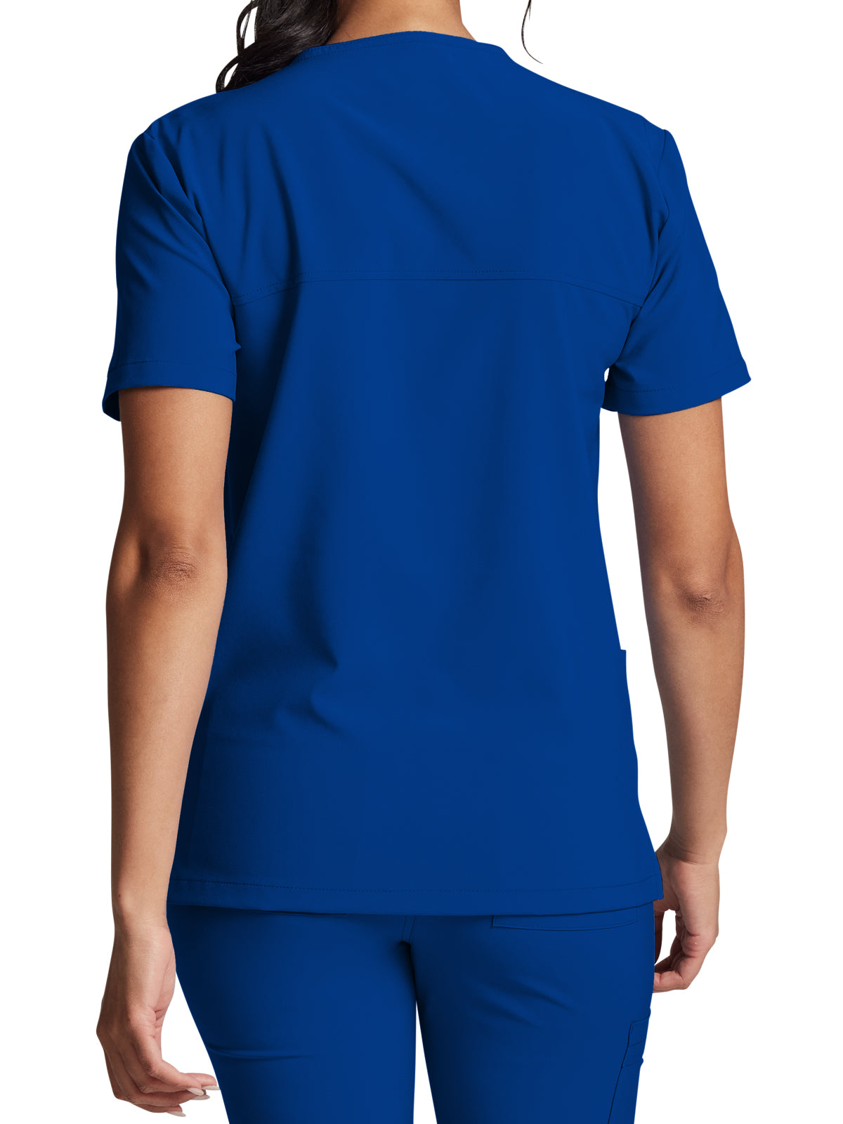 Unisex 2-Pocket V-Neck Scrub Top - DK619 - Galaxy Blue