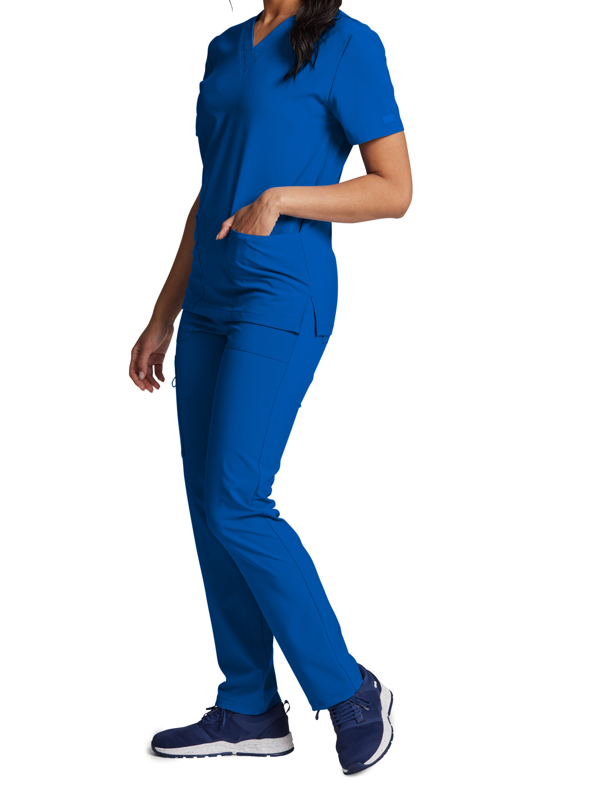 Unisex 2-Pocket V-Neck Scrub Top - DK619 - Royal