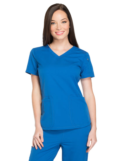 Women's 3-Pocket V-Neck Scrub Top - DK730 - Royal