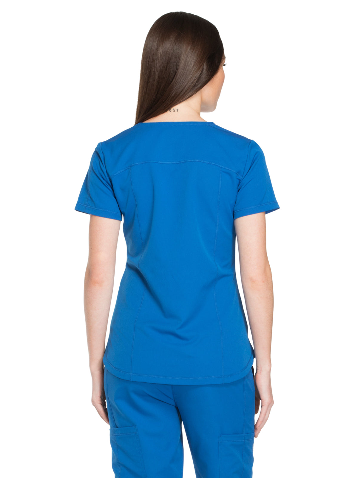 Women's 3-Pocket V-Neck Scrub Top - DK730 - Royal