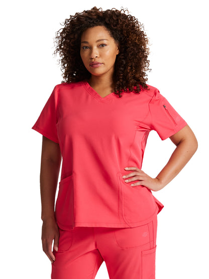 Women's 3-Pocket V-Neck Scrub Top - DK730 - Setting Sun