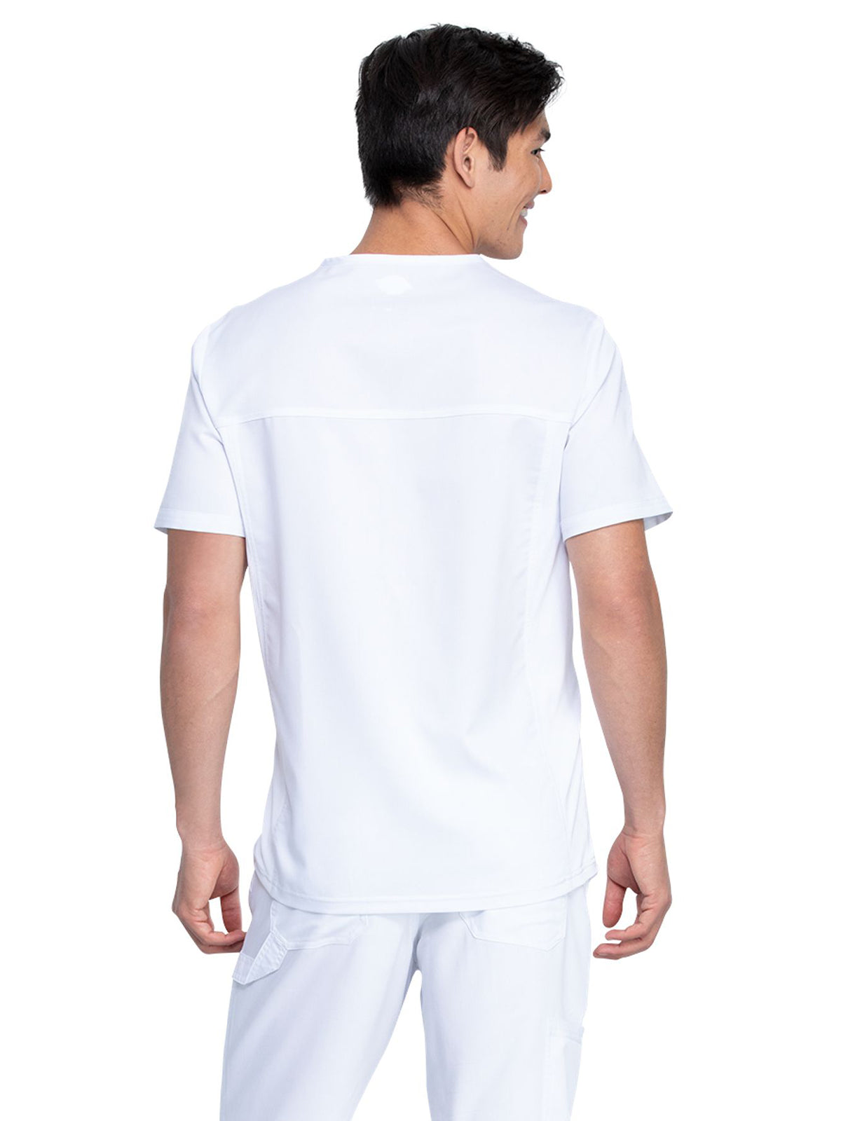Men's 2-Pocket Tuckable V-Neck Top - DK865 - White