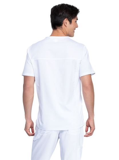 Men's 2-Pocket Tuckable V-Neck Top - DK865 - White