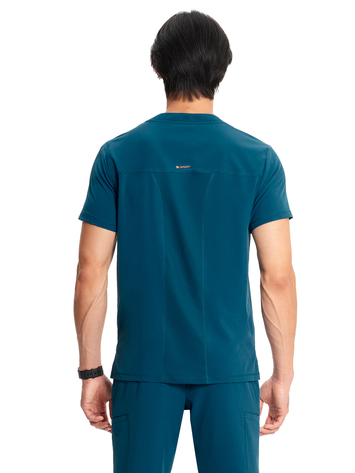 Men's V-Neck Scrub Top - IN700A - Caribbean Blue