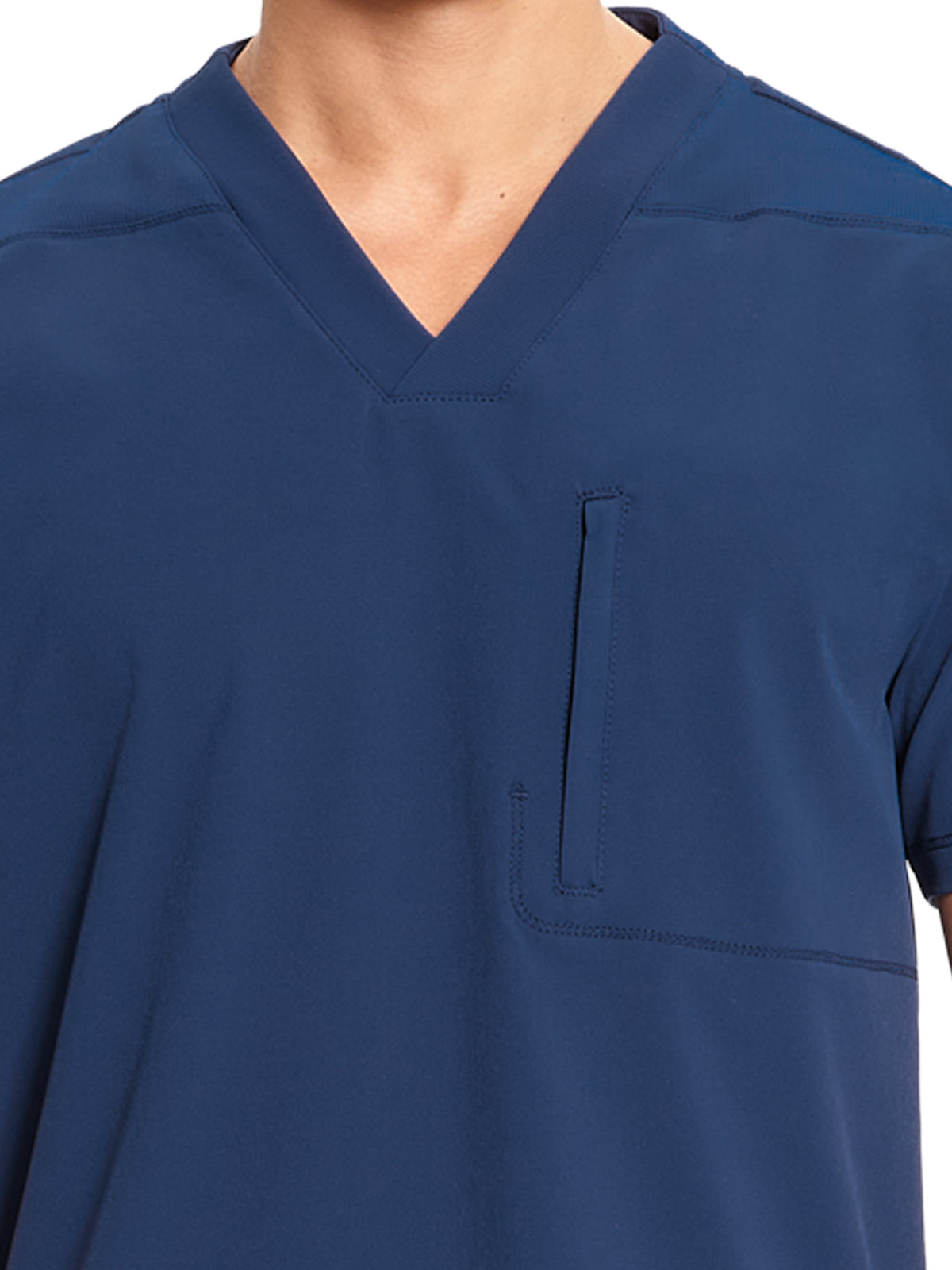 Men's V-Neck Scrub Top - IN700A - Navy