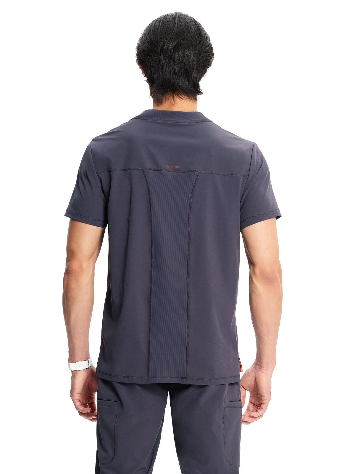 Men's V-Neck Scrub Top - IN700A - Pewter