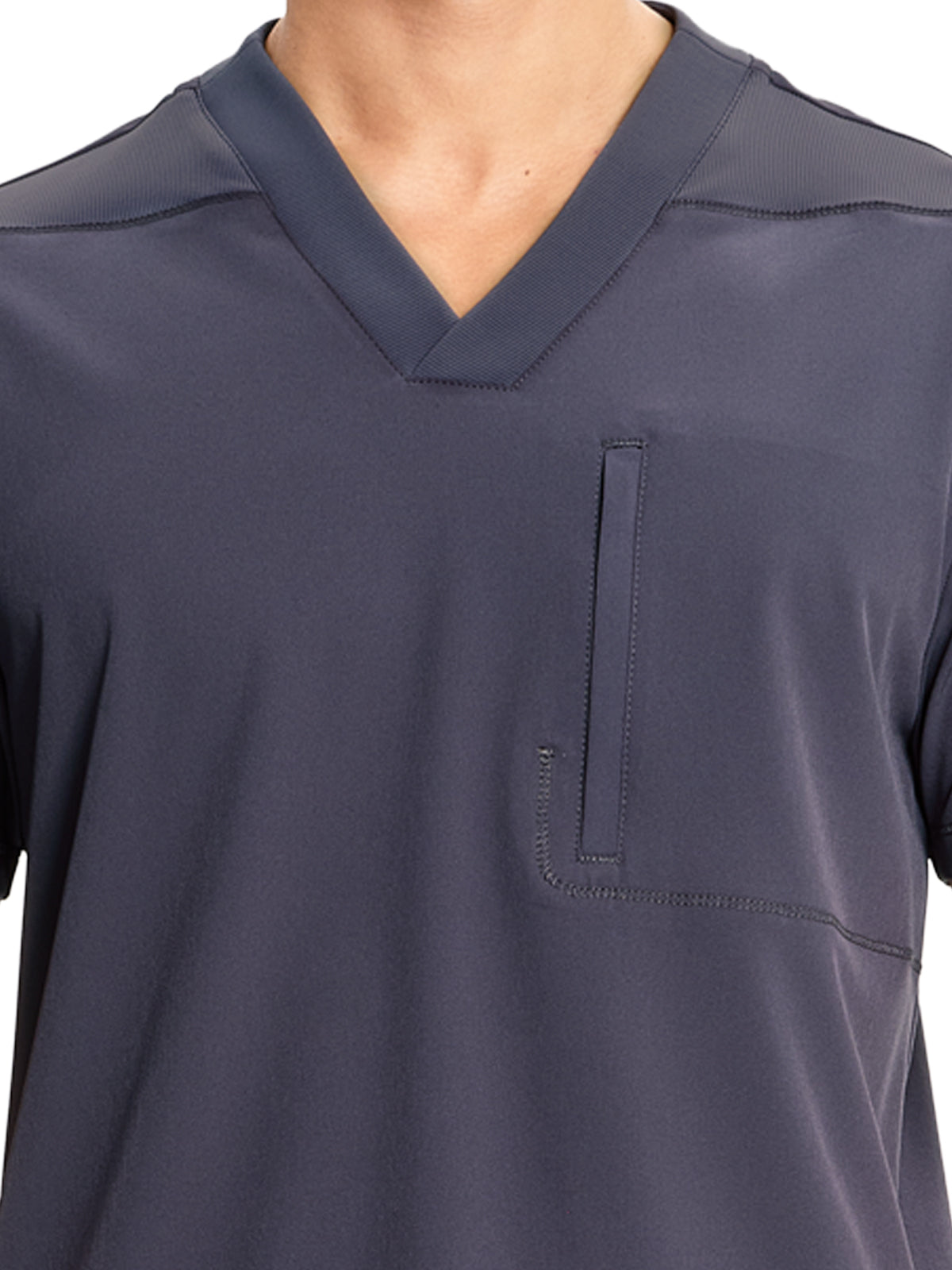 Men's V-Neck Scrub Top - IN700A - Pewter