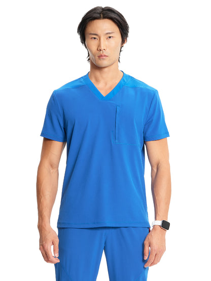 Men's V-Neck Scrub Top - IN700A - Royal