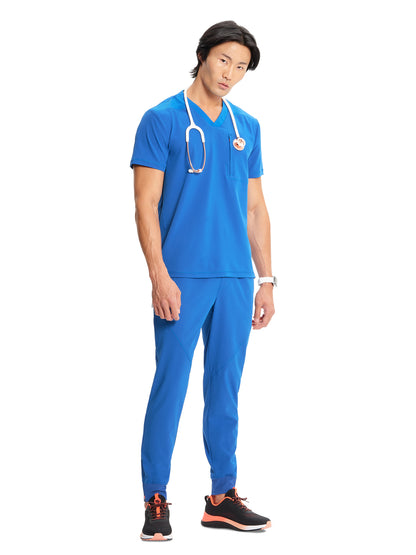 Men's V-Neck Scrub Top - IN700A - Royal