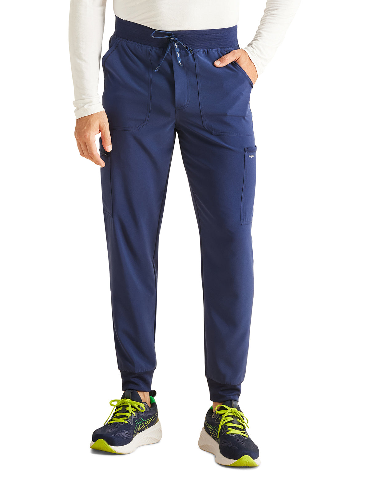 Men's 7-Pocket Mid Rise Jogger Scrub Pant - IP066A - Navy