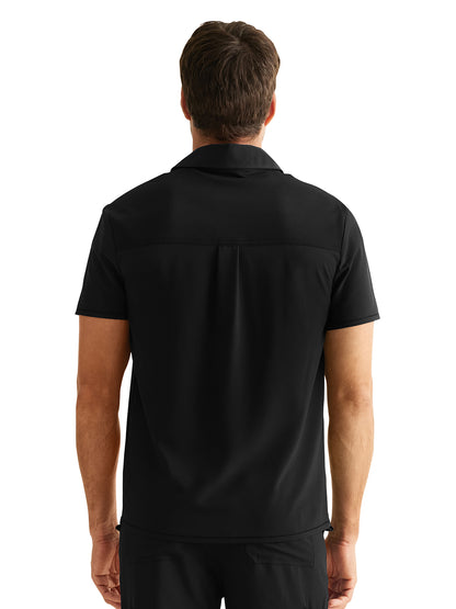 Men's 1-Pocket Polo Shirt - IP855A - Black