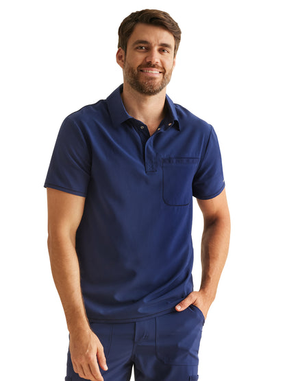 Men's 1-Pocket Polo Shirt - IP855A - Navy