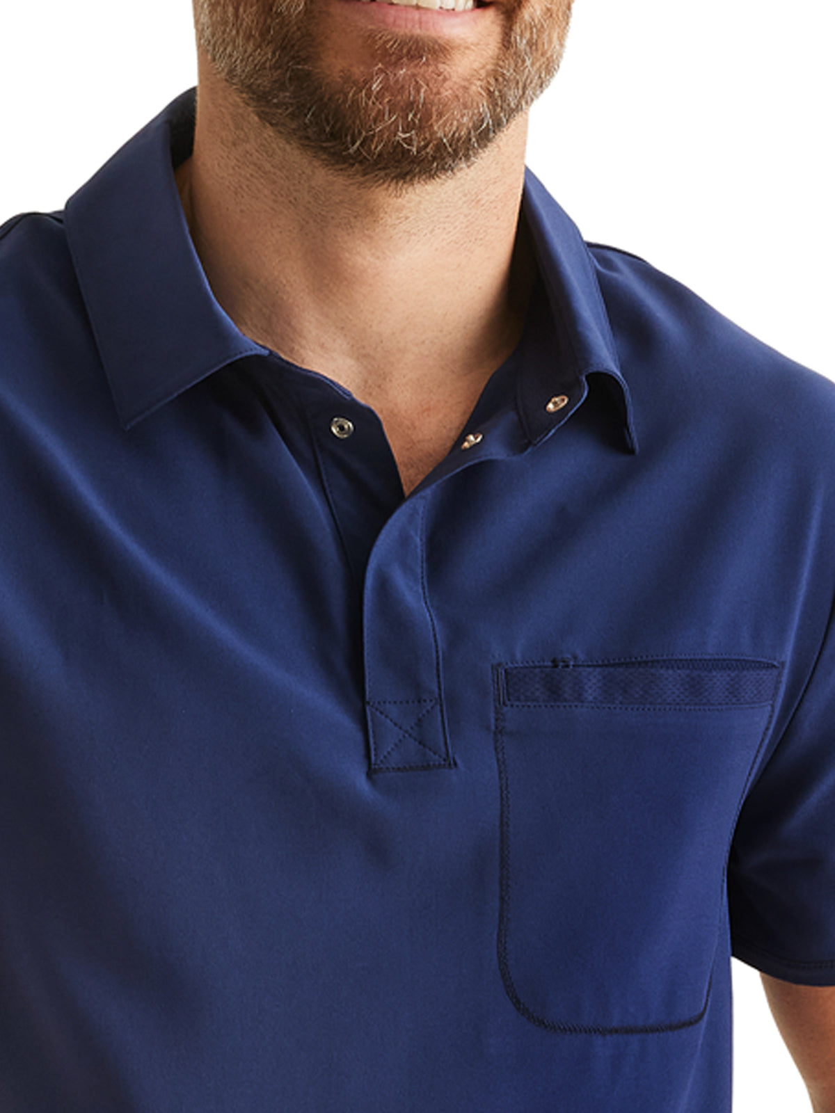 Men's 1-Pocket Polo Shirt - IP855A - Navy