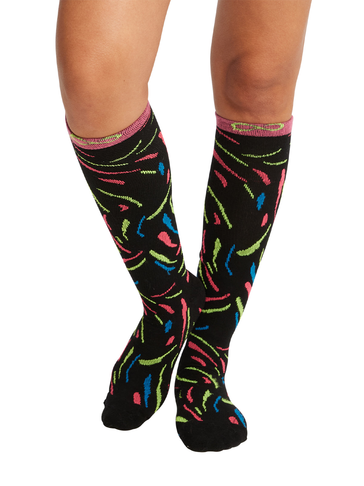 Women's 1 Pair Pack 15-20 mmHg Support Socks - KICKSTART - Glowing For It