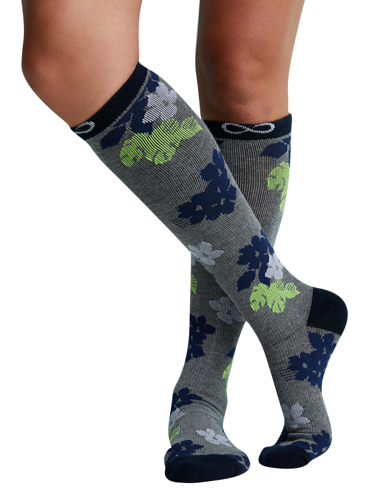 Women's 1 Pair Pack 15-20 mmHg Support Socks - KICKSTART - Tropic Shadow