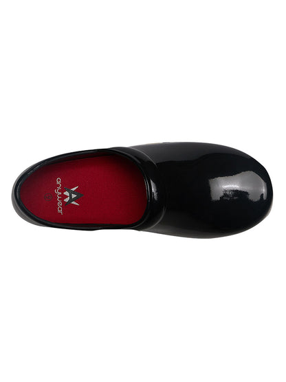 Women's Antimicrobial Insole Footwear - SRANGEL - Black Patent