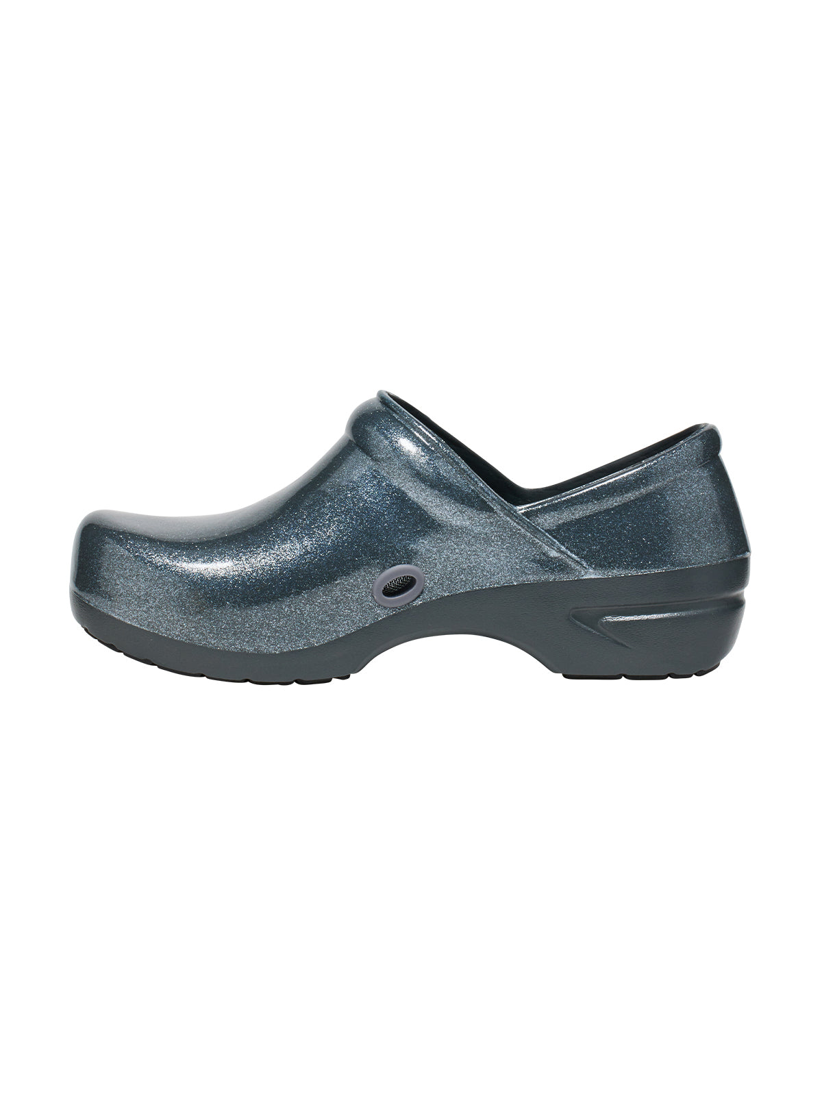 Women's Antimicrobial Insole Footwear - SRANGEL - Silver Cloud Pearl Glitter