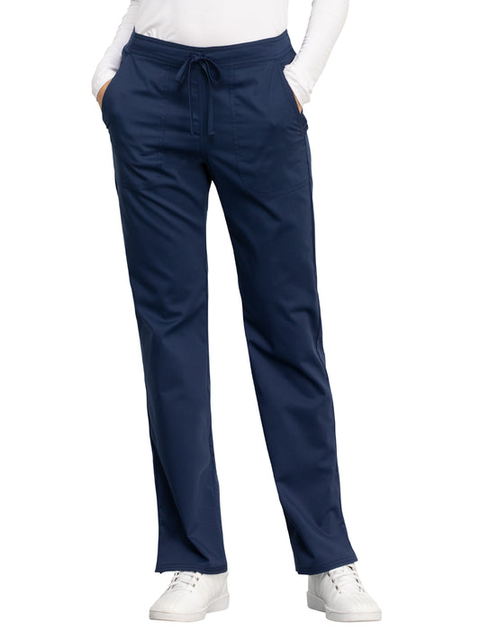 Women's 3-Pocket Mid Rise Scrub Pant - WW005 - Navy