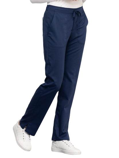 Women's 3-Pocket Mid Rise Scrub Pant - WW005 - Navy